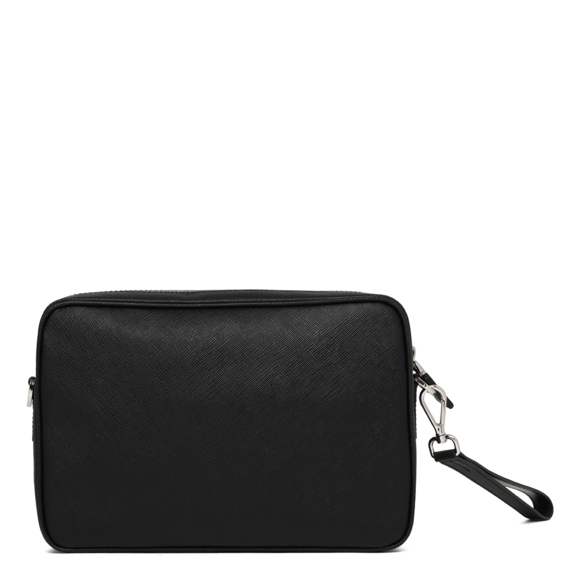 Prada Black Saffiano Leather Pouch.