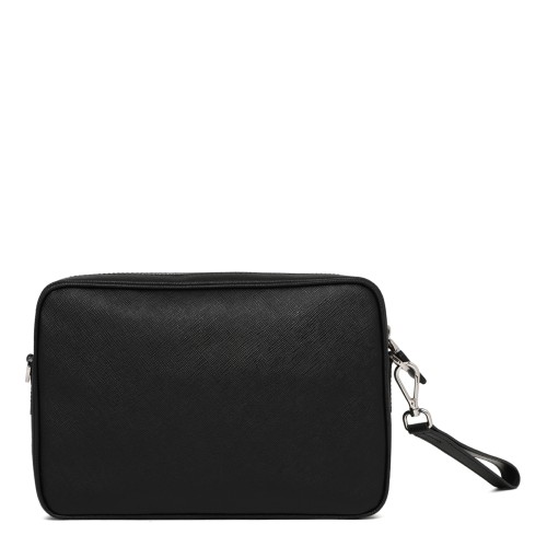 Prada Black Saffiano Leather Pouch.