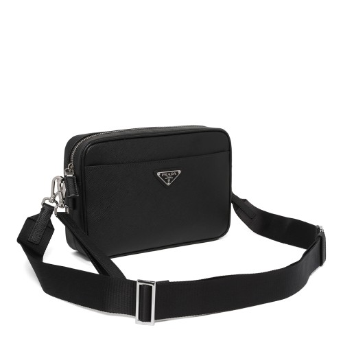 Prada Black Saffiano Leather Pouch.