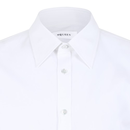 Alexander McQueen White Cotton Tailored Shirt.