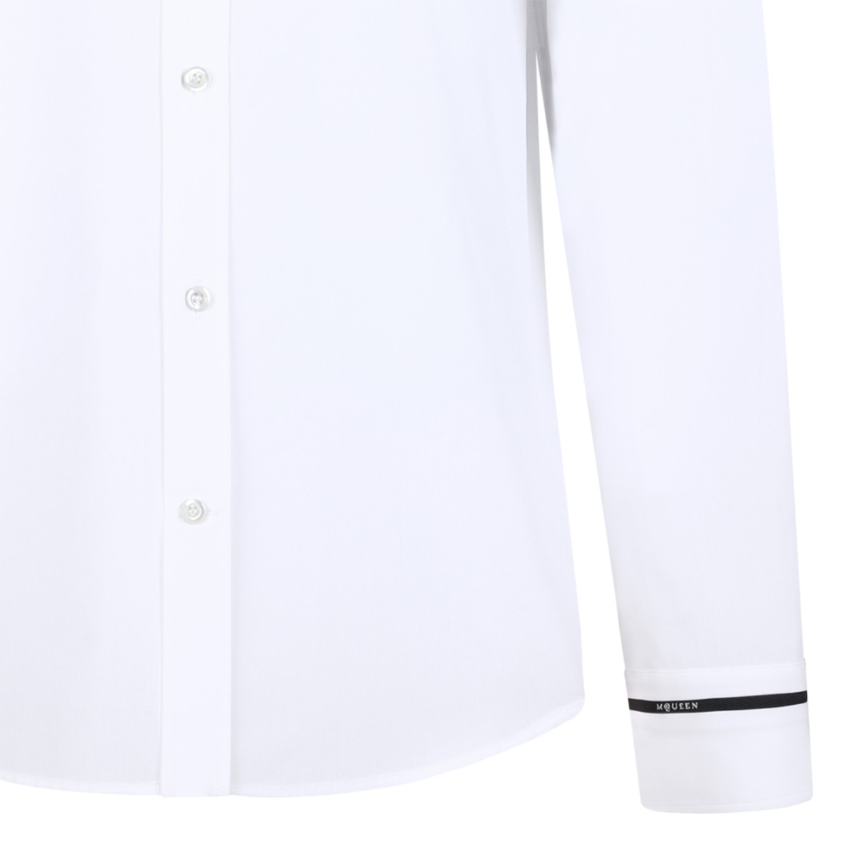 Alexander McQueen White Cotton Tailored Shirt.