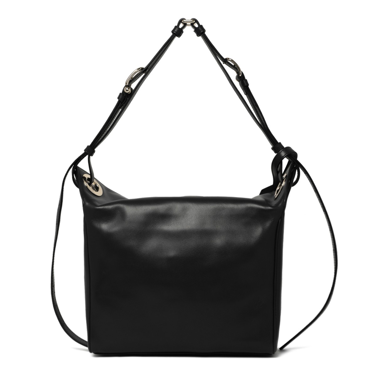 Furla Black Leather Shoulder Bag.