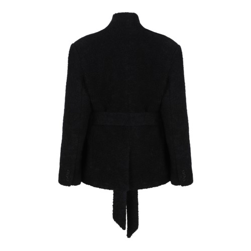 Isabel Marant Black Belted Textured Jacket.  2