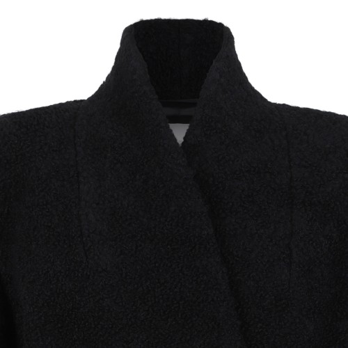 Isabel Marant Black Belted Textured Jacket. 