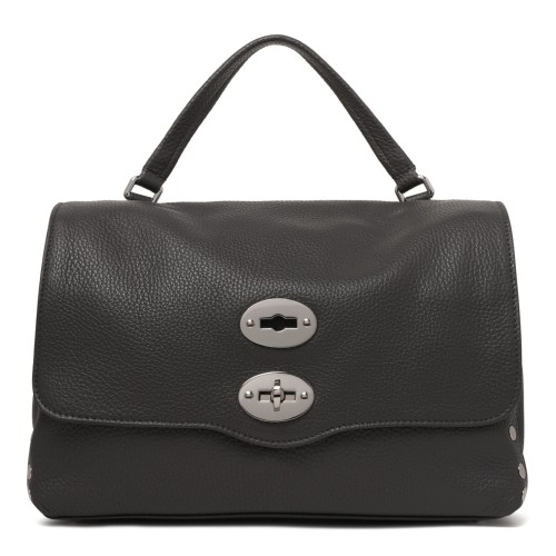 Zanellato Postina Black Leather Top Handle Bag.