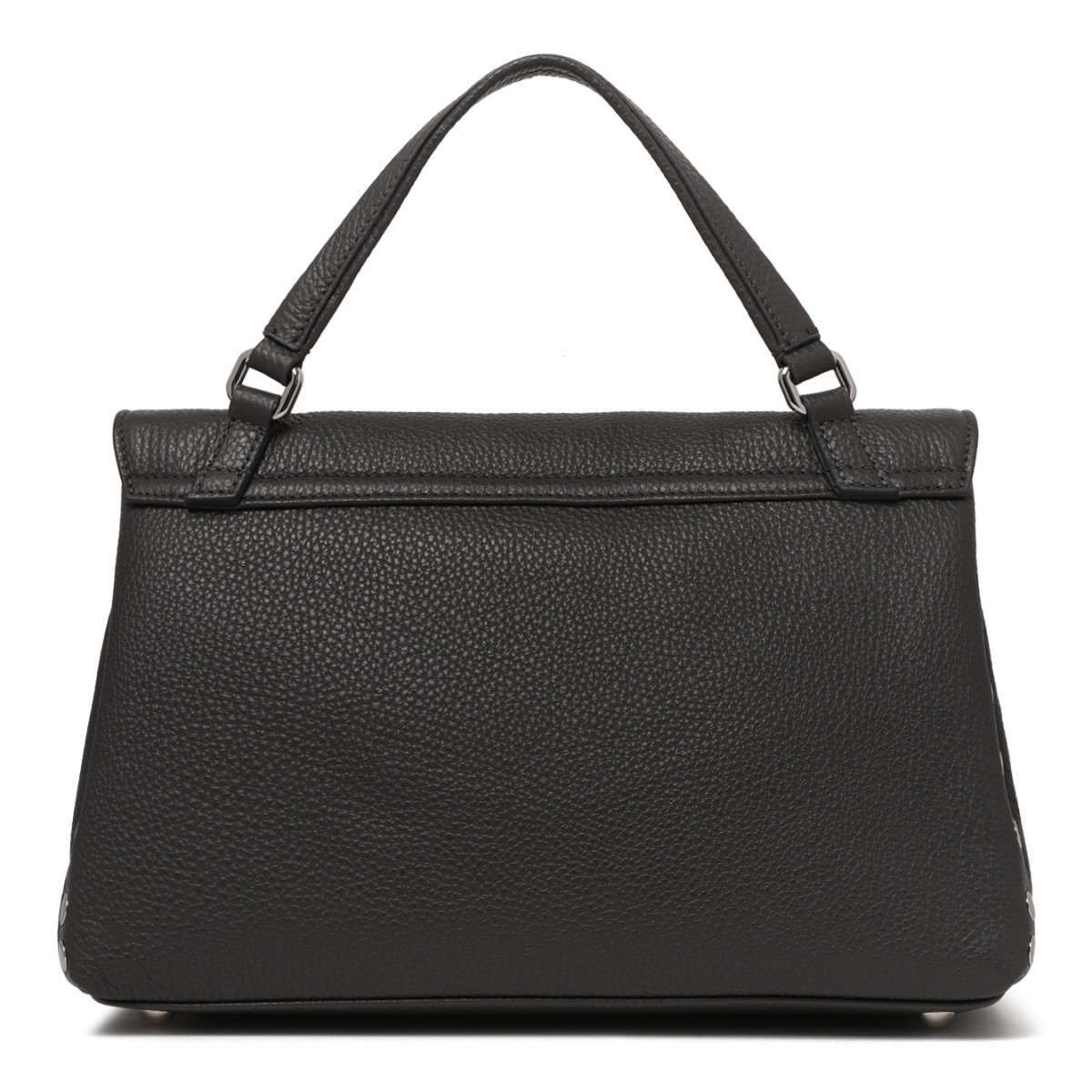Zanellato Postina Black Leather Top Handle Bag.