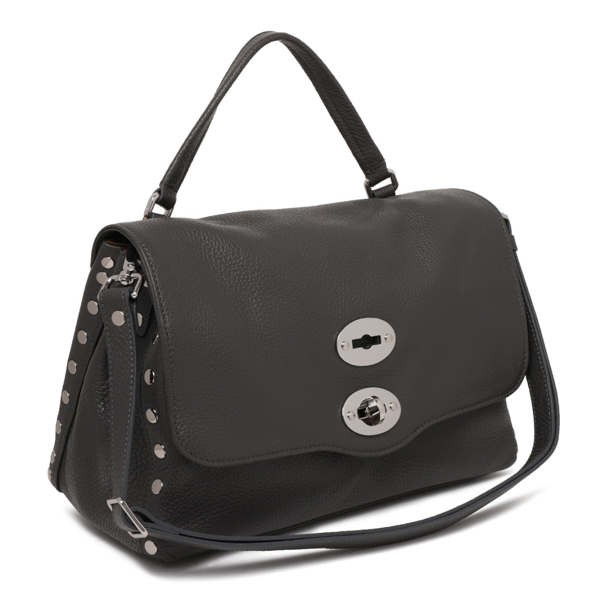 Zanellato Postina Black Leather Top Handle Bag.