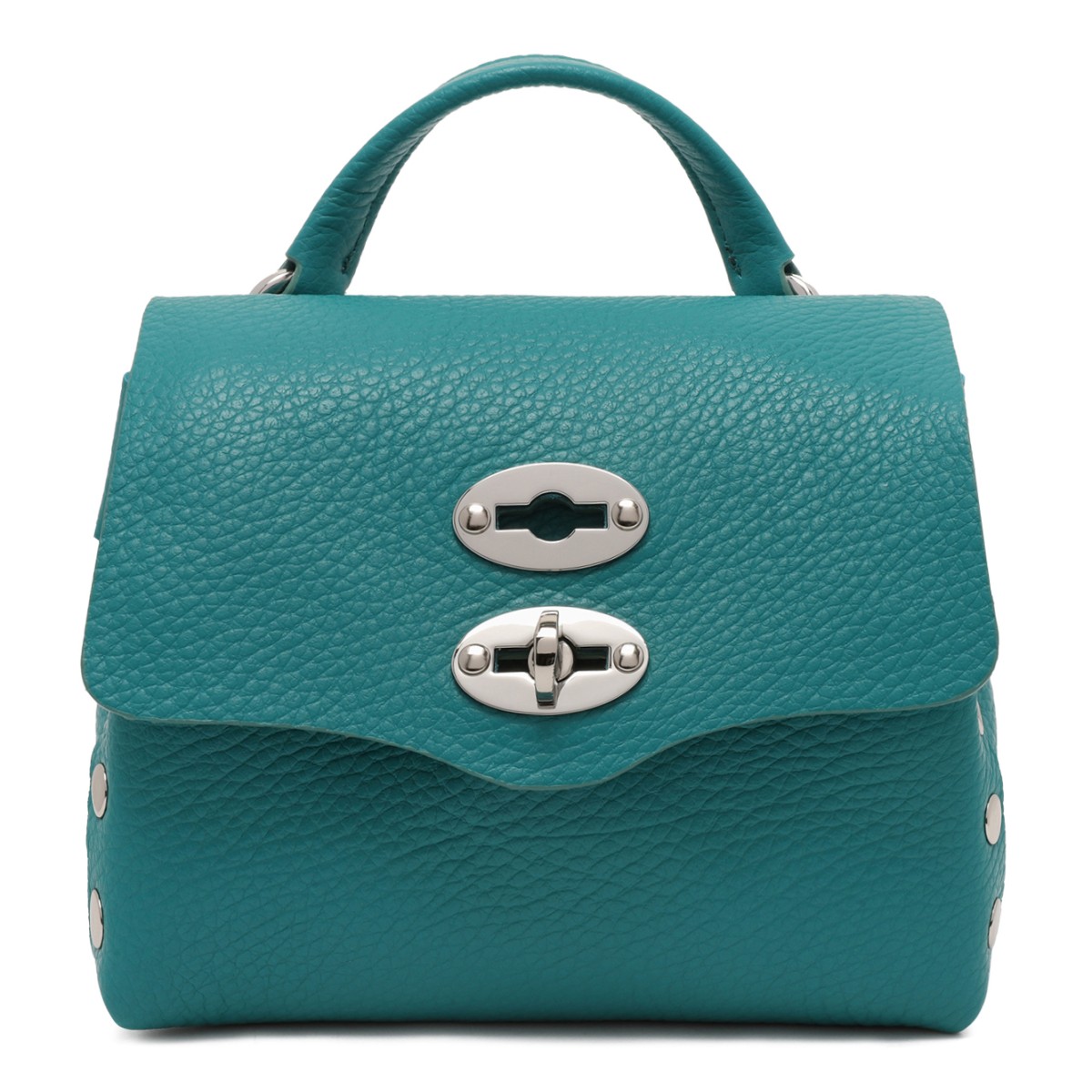 Zanellato Postina Turquoise Leather Top Handle Bag.