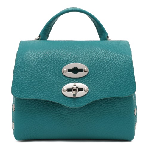 Zanellato Postina Turquoise Leather Top Handle Bag.