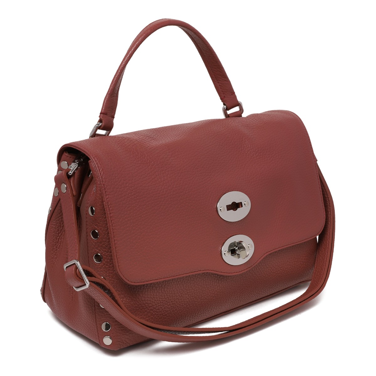 Zanellato Postina Brown Leather Top Handle Bag.