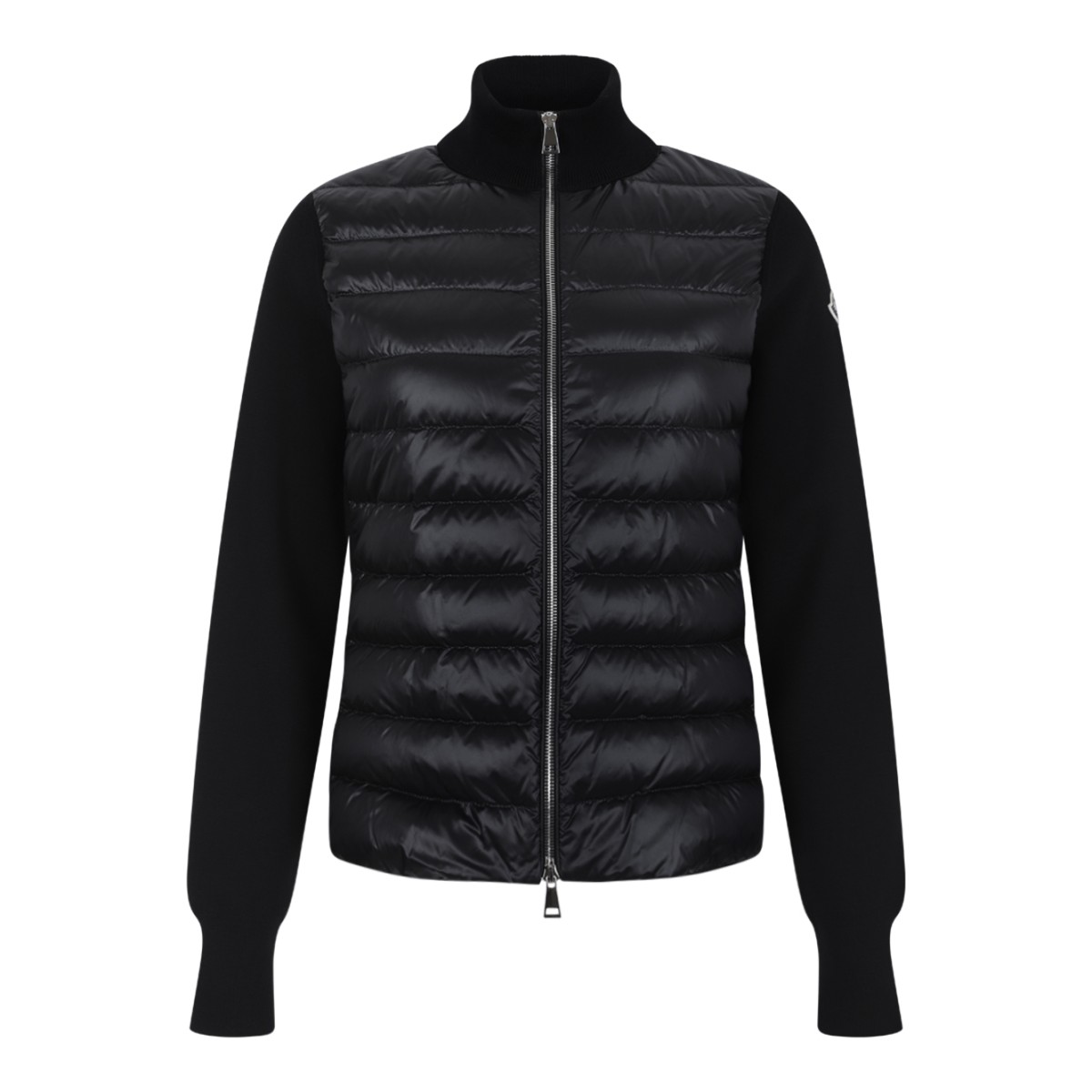 Moncler Black Padded Zip Cardigan.