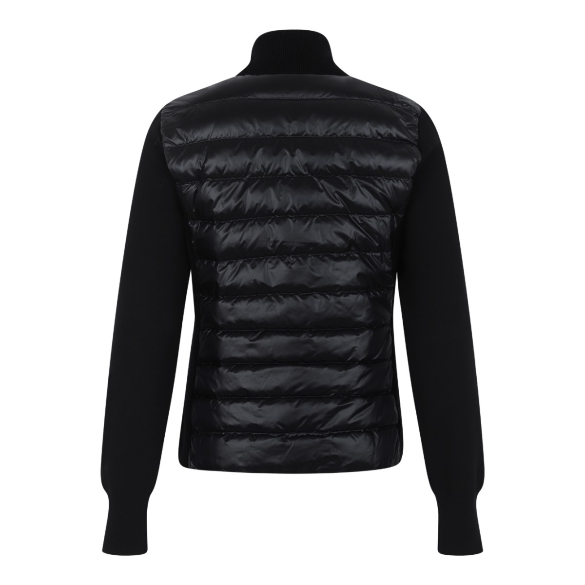 Moncler Black Padded Zip Cardigan.