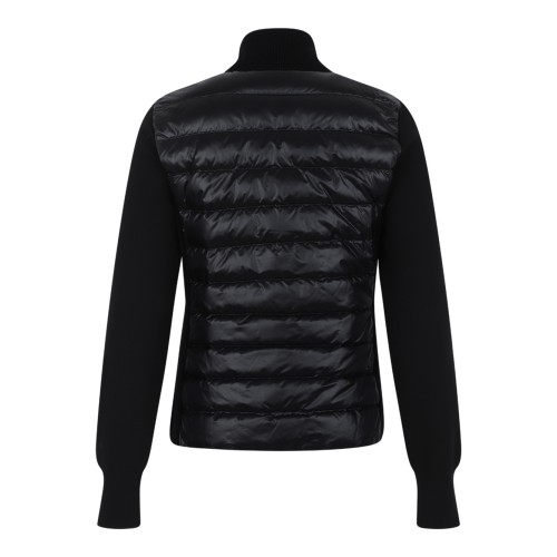 Moncler Black Padded Zip Cardigan.
