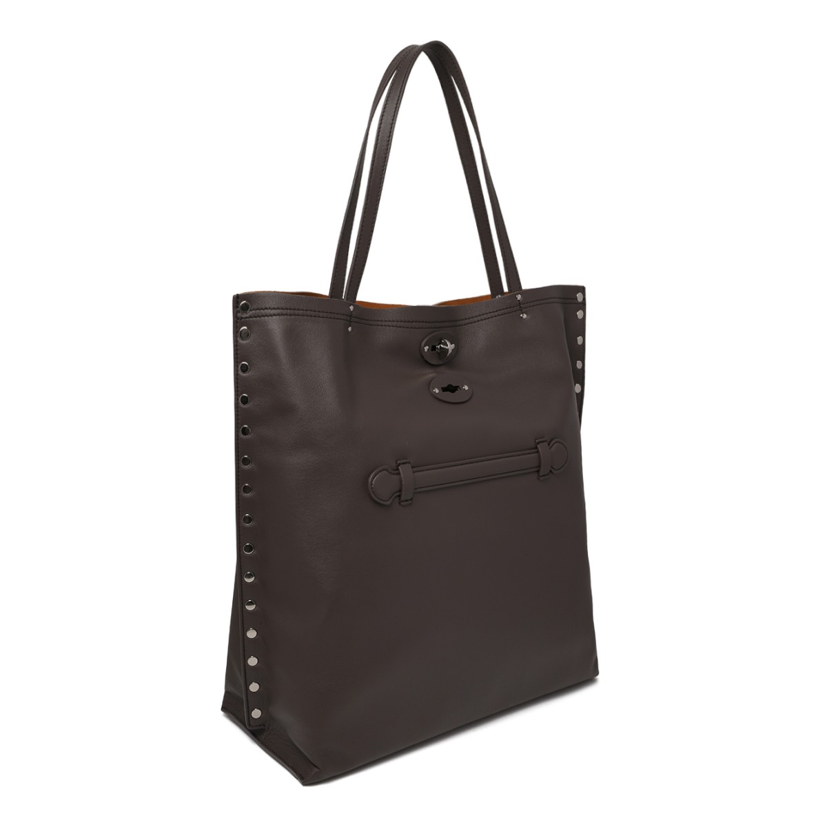 Zanellato Black Leather Tote Bag.