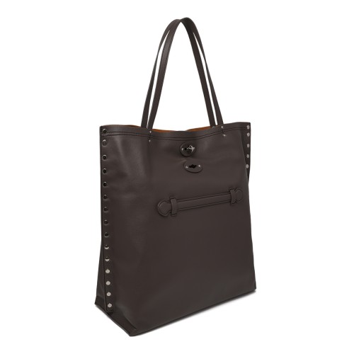 Zanellato Black Leather Tote Bag.
