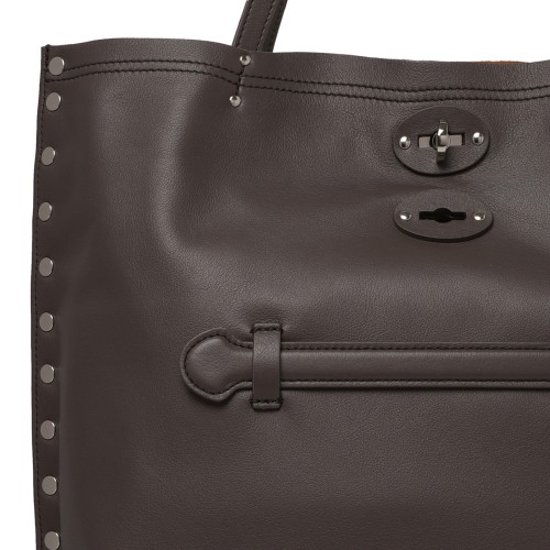 Zanellato Black Leather Tote Bag.