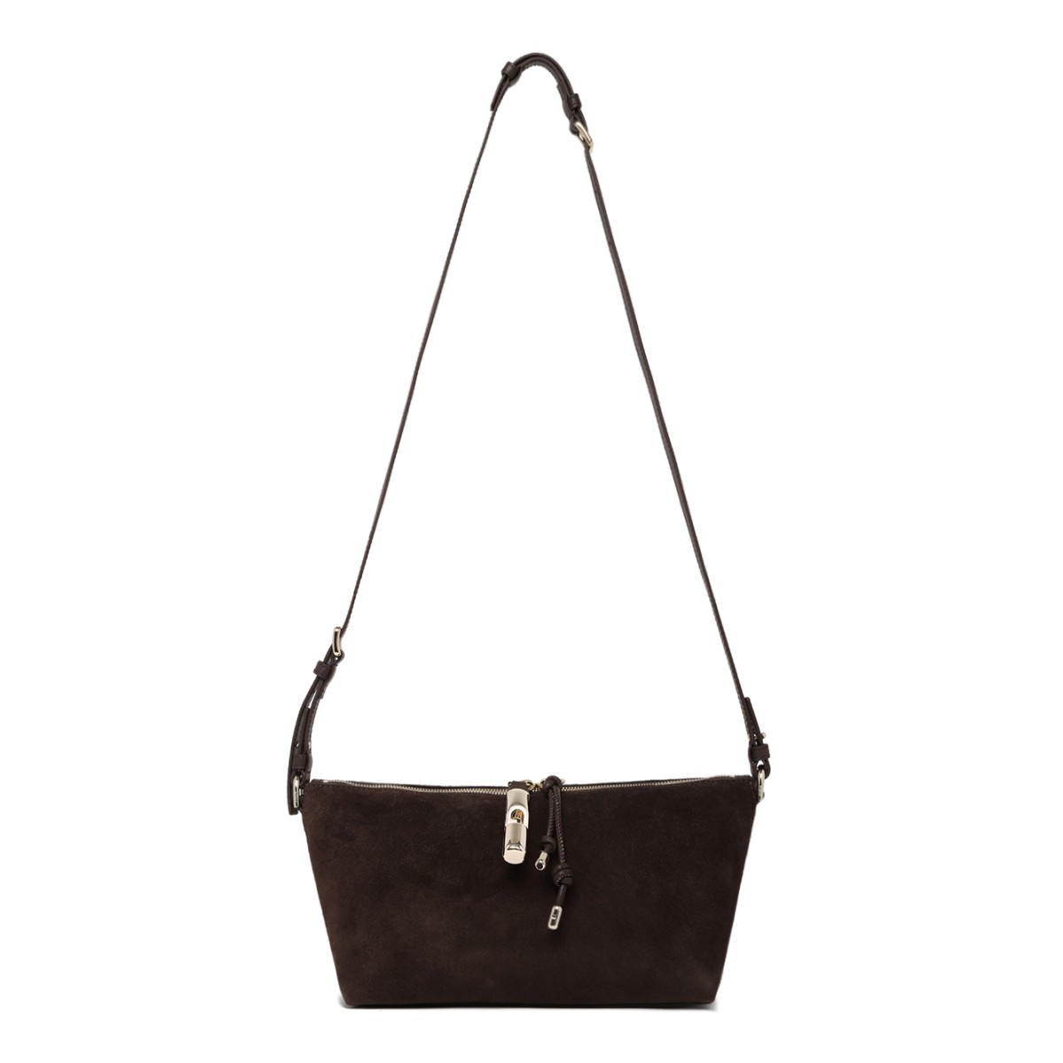 Furla Brown Leather Crossbody Bag.