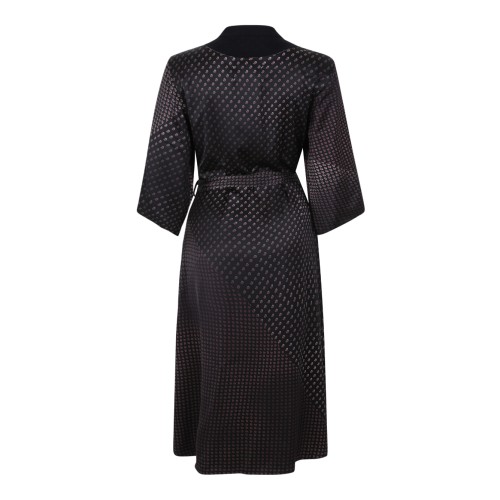 Maison Margiela Black Polka Dot Belted Shirt Dress. 2