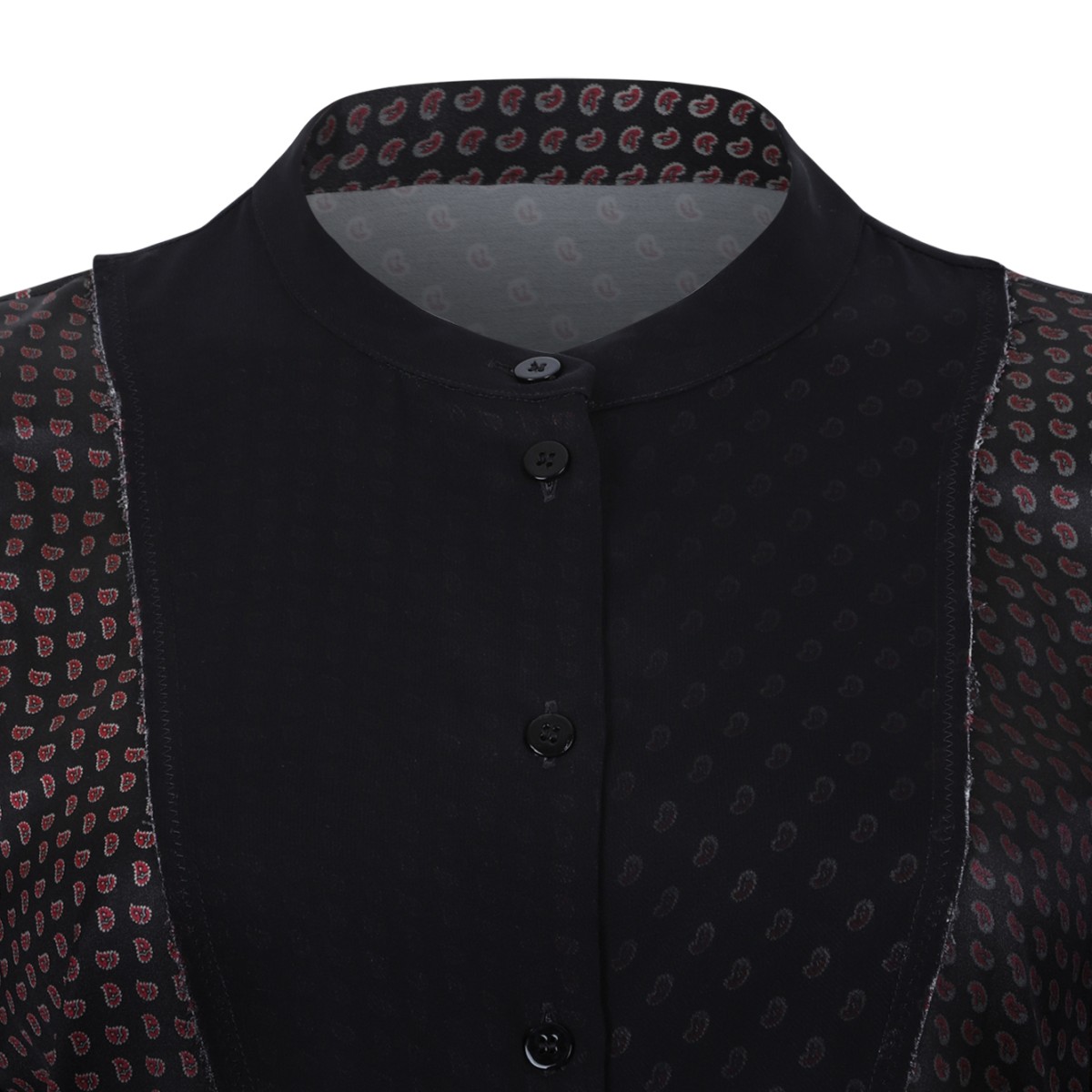 Maison Margiela Black Polka Dot Belted Shirt Dress.