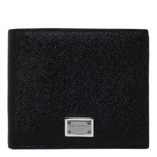Dolce & Gabbana Black Leather Bi-Fold Wallet.
