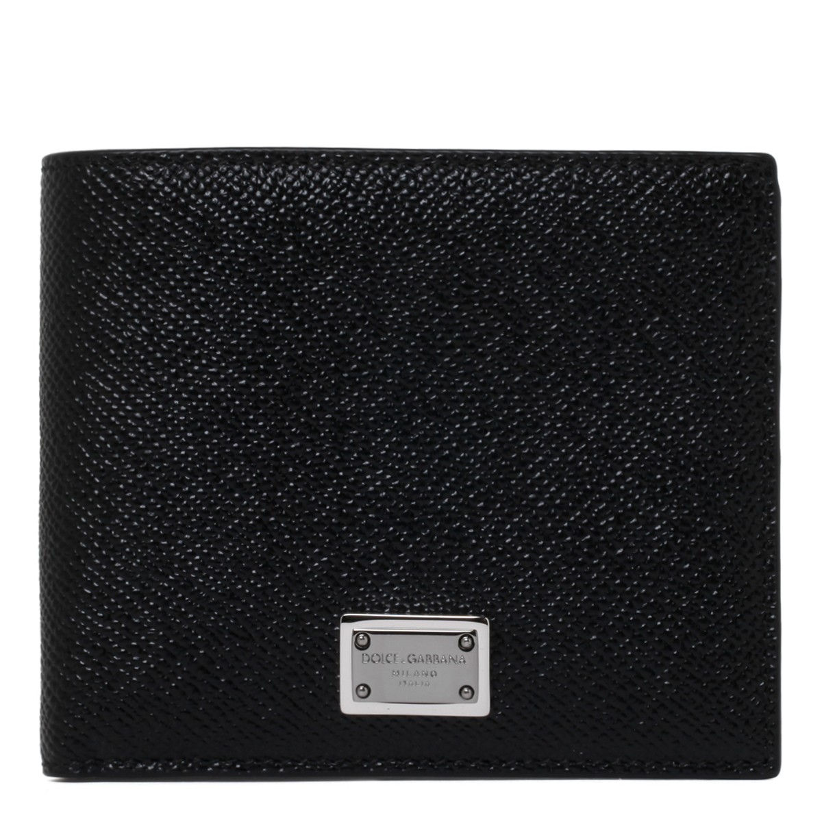 Dolce & Gabbana Black Leather Bi-Fold Wallet.