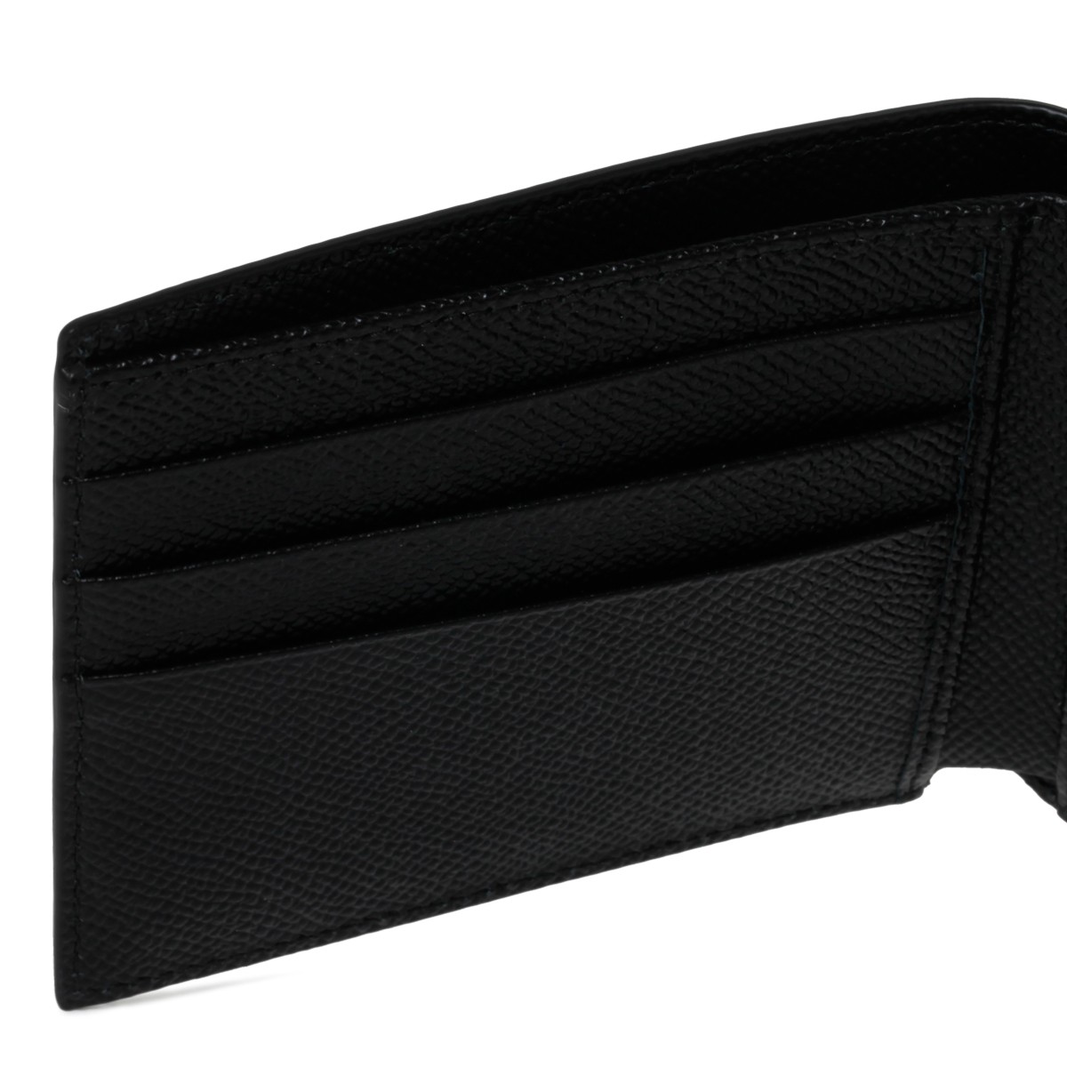 Dolce & Gabbana Black Leather Bi-Fold Wallet.