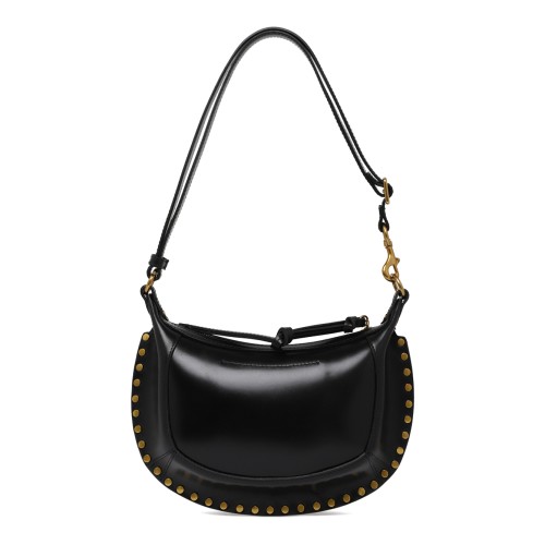 Isabel Marant Black Leather Studded Shoulder Bag. 2
