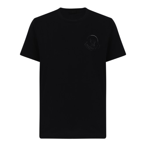 Moncler Black Logo Cotton T-Shirt.