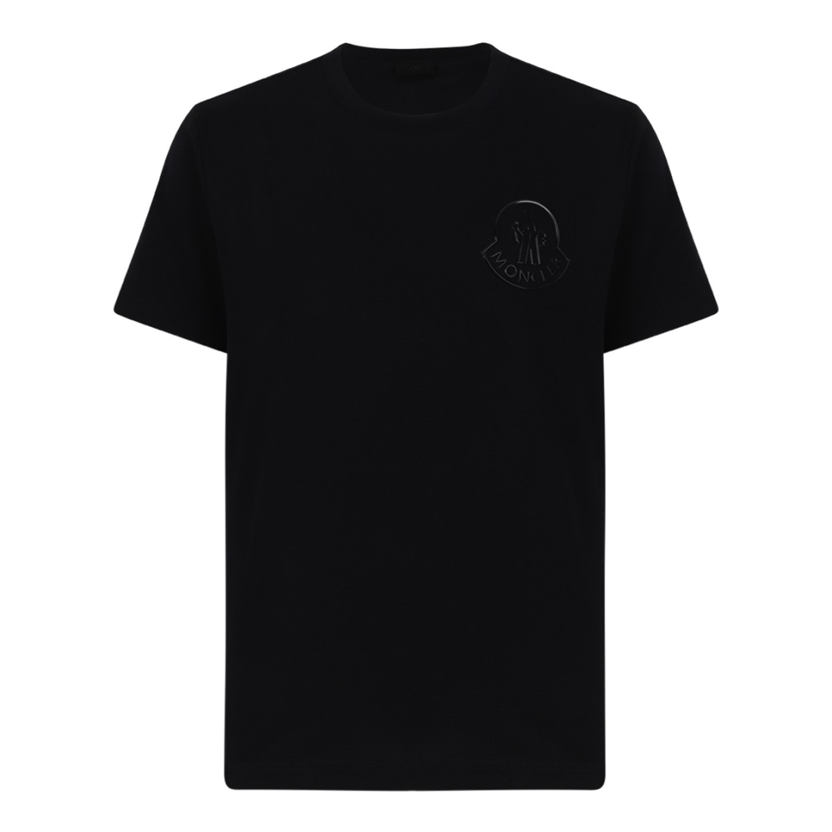 Moncler Black Logo Cotton T-Shirt.