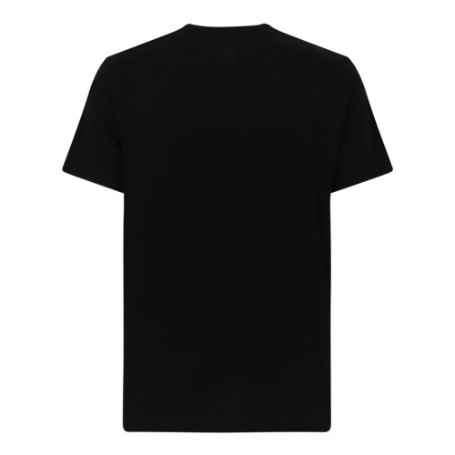 Moncler Black Logo Cotton T-Shirt.