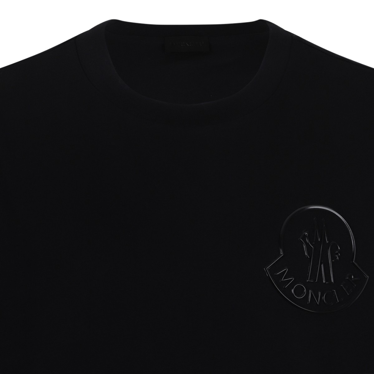 Moncler Black Logo Cotton T-Shirt.