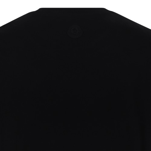 Moncler Black Logo Cotton T-Shirt.