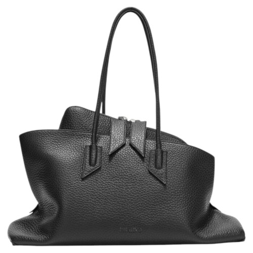 The Attico Black Leather Tote Bag.