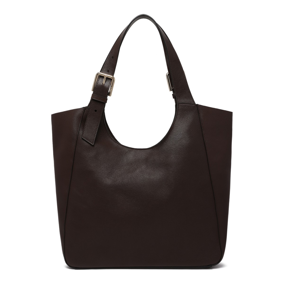 Furla Brown Leather Tote Bag.
