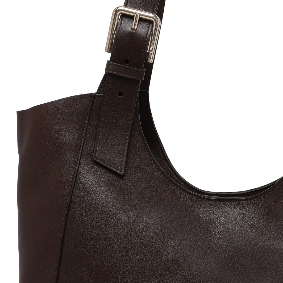 Furla Brown Leather Tote Bag.