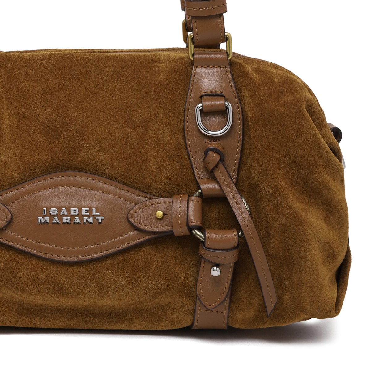 Isabel Marant Brown Suede Shoulder Bag.