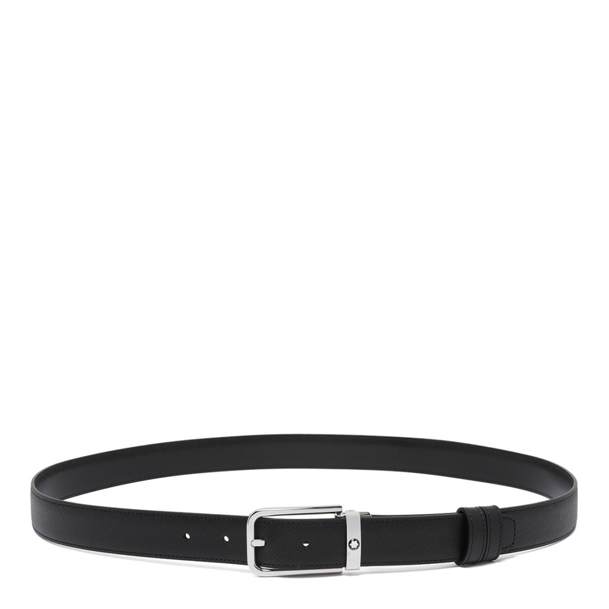 Montblanc Black Reversible Leather Belt.