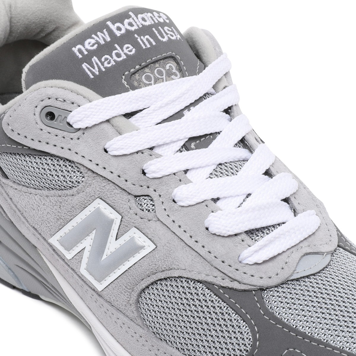New Balance Grey Mesh Running Sneakers.