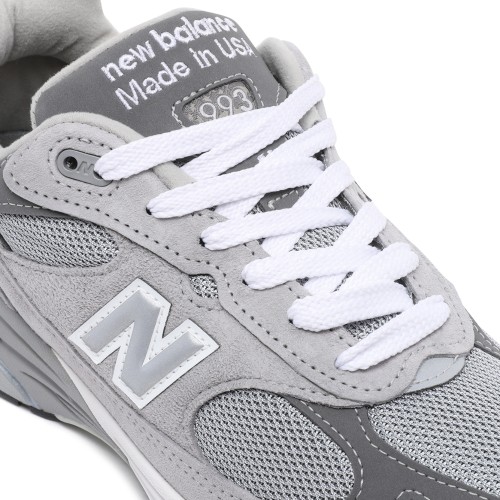 New Balance Grey Mesh Running Sneakers.