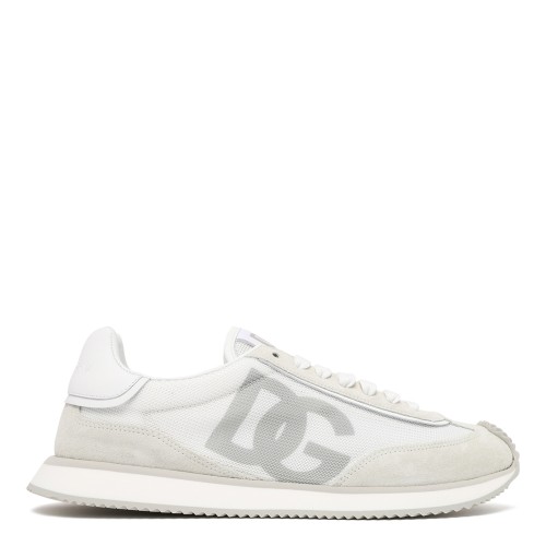 Dolce&Gabbana White DG Logo Leather Sneakers.