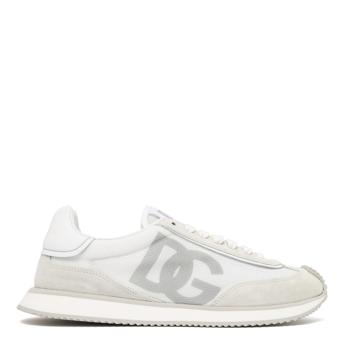 Dolce&Gabbana White DG Logo Leather Sneakers.
