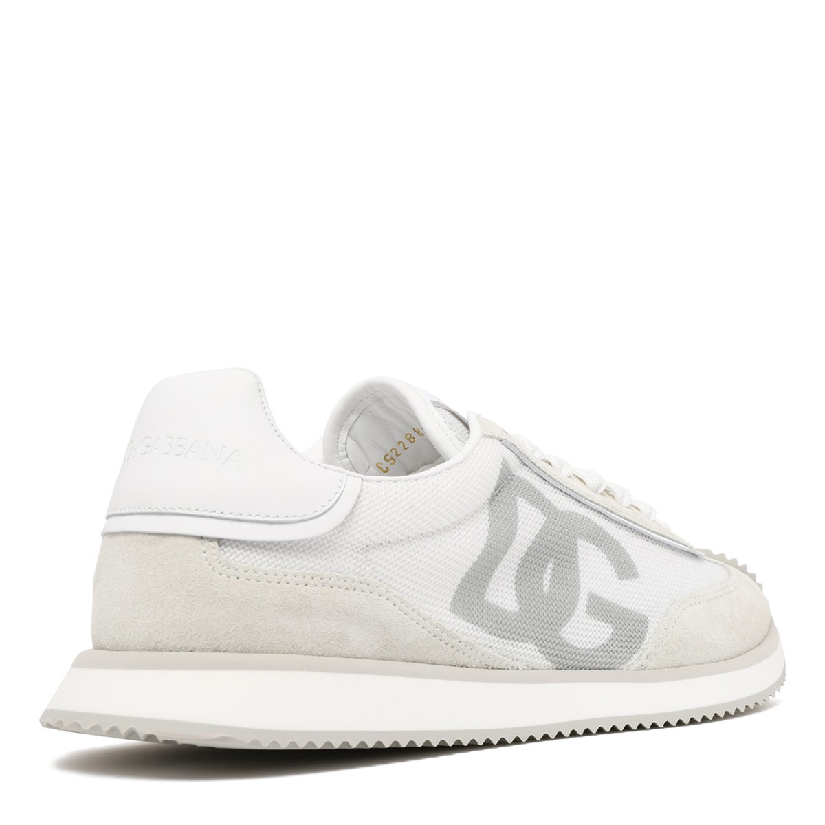 Dolce&Gabbana White DG Logo Leather Sneakers.