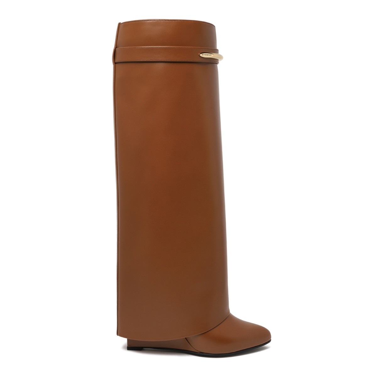 Givenchy Tan Rubber Rain Boots.