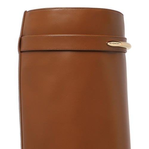 Givenchy Tan Rubber Rain Boots.