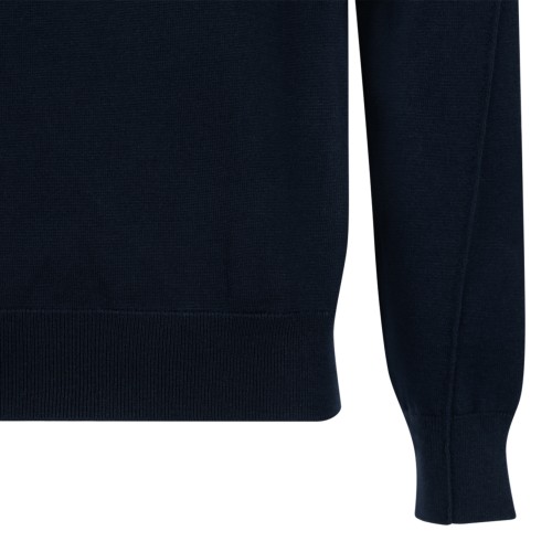 Givenchy Navy Wool Crewneck Sweater.