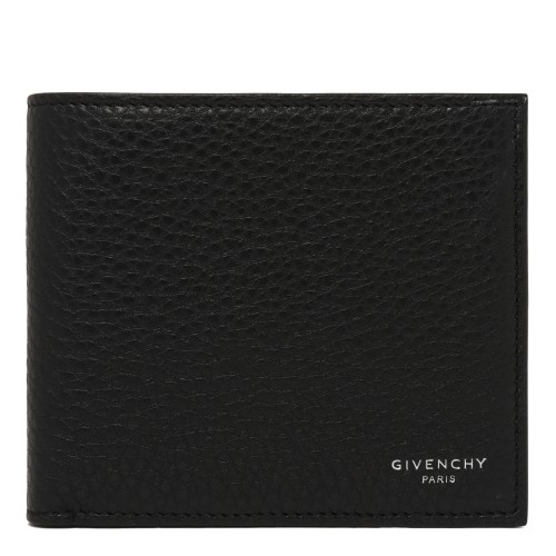 Givenchy Black Grained Leather Bifold Wallet.