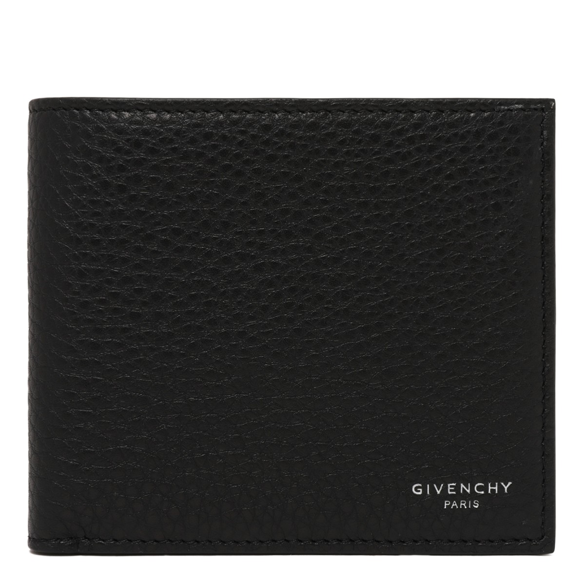 Givenchy Black Grained Leather Bifold Wallet.