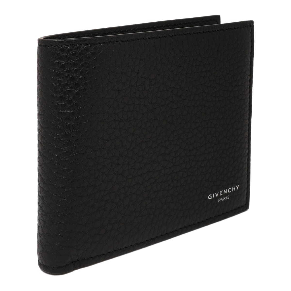 Givenchy Black Grained Leather Bifold Wallet.