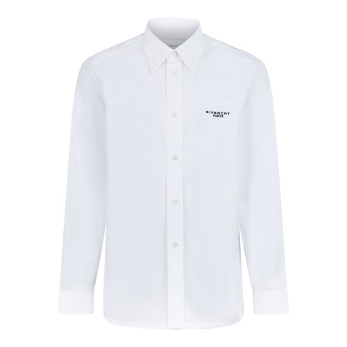 Givenchy White Cotton Logo Shirt.