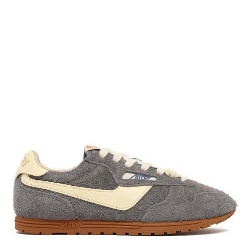 Autry Grey Suede Low-Top Sneakers.